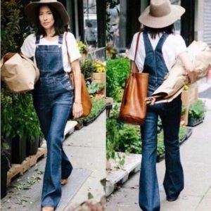 Madewell Flea Market Flare Jean Overalls Size Small B6